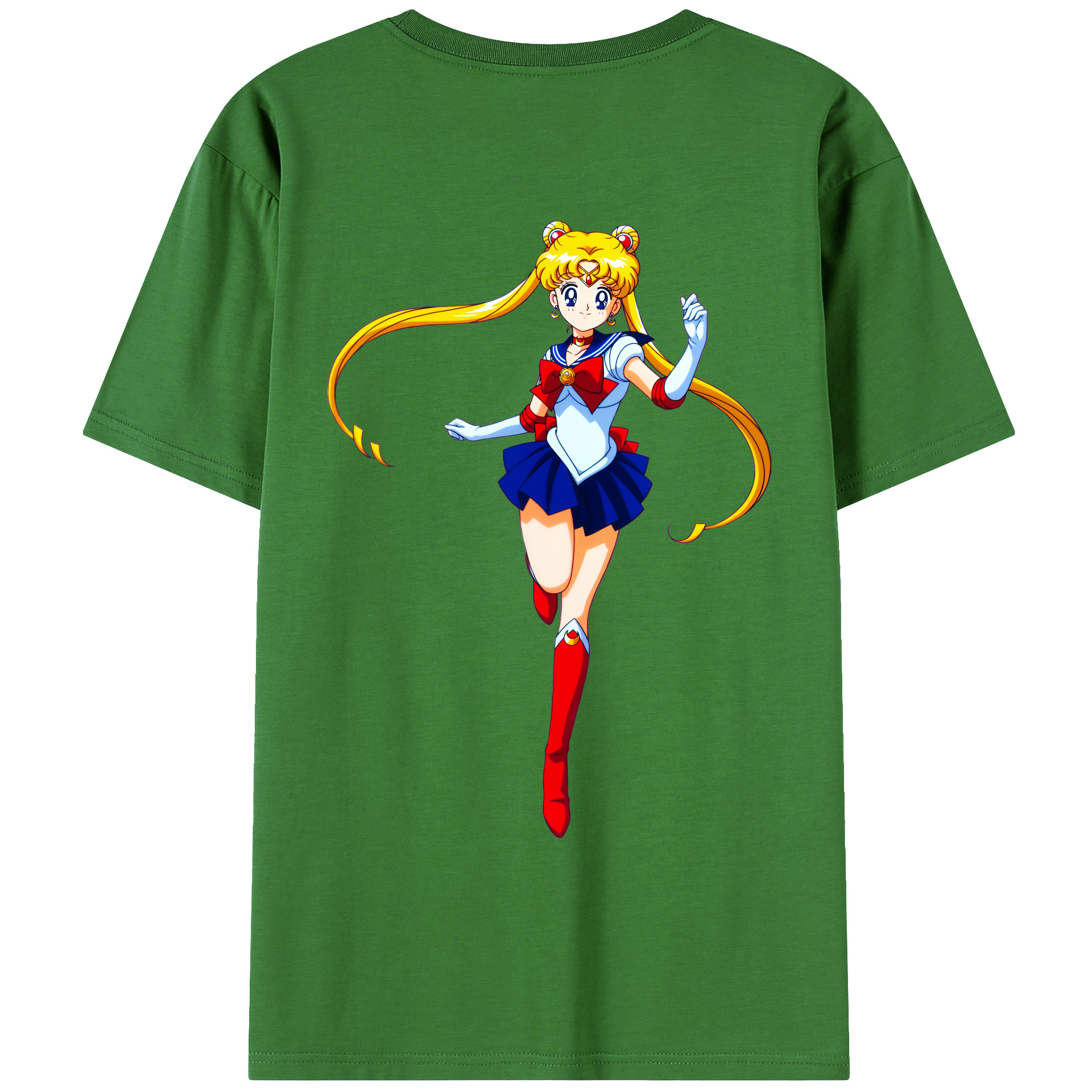 （画像用） 美少女戦士セーラームーン 月野 うさぎ つきの うさぎ Sailor Moon Tsukino Usagi レディース半袖Tシャツ(バックプリント)